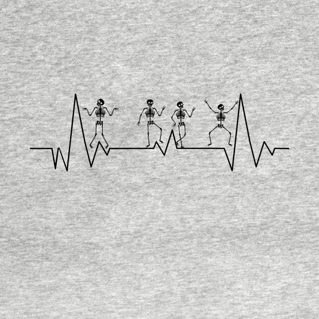 Nurse Heartbeat Skeleton Halloween Cardiology Arrhythmia by Shop design